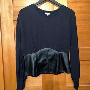 EUC - Anthropologie Pilcro Faux Leather Corset top